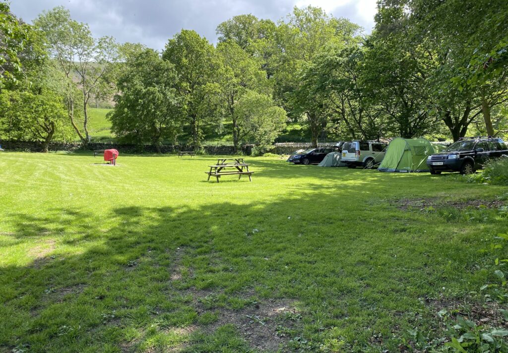 Image of the camping field at Ullswater Yacht Club.
