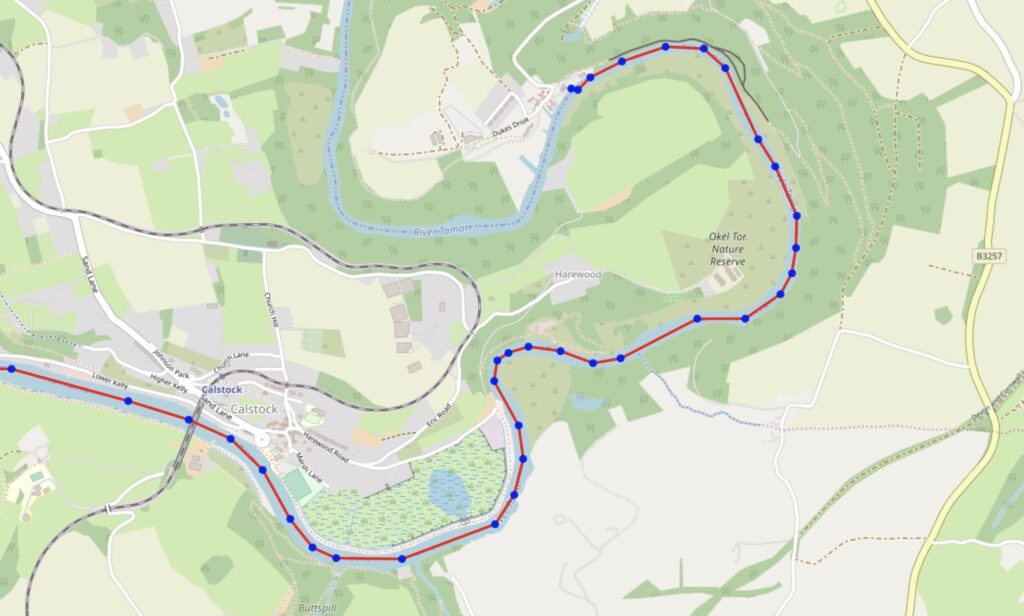Map of the Morwellham Extension